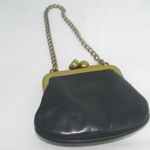 Chanel Vintage Mini Black Evening Coin Purse